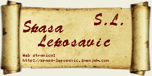 Spasa Leposavić vizit kartica
